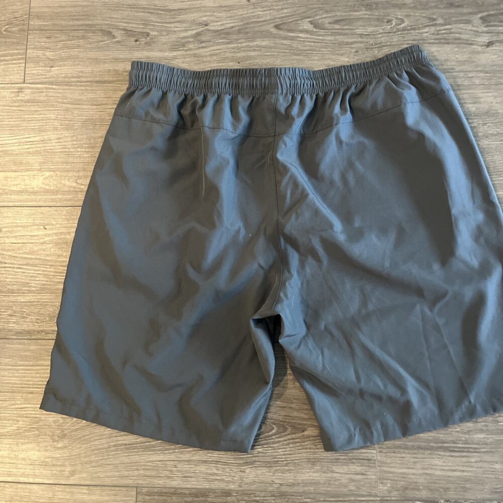 Mens Athletic Shorts 2XL Dark Gray Zipper Pockets Drawstring Gym Running - Picture 6 of 6